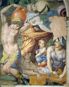 A Coleta de Detalhes do Maná, 1540-1545 de Agnolo Bronzino