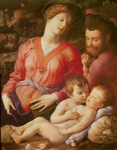 A Sagrada Família Panciatichi, c. 1540 (óleo sobre madeira) de Agnolo Bronzino