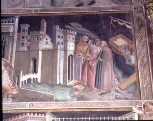 A lenda do cinto sagrado, detalhe da vida da Virgem da Cappella della Sacra Cintola