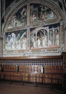 Vista da Capela Castellani (ou Sacramento) decorada com frescos por Agnolo Gaddi (1350-1396), episódios da vida de Santo Antônio, o Grande