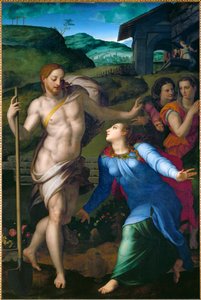 Cristo aparece a Santa Madalena ... de Agnolo di Cosimo Bronzino