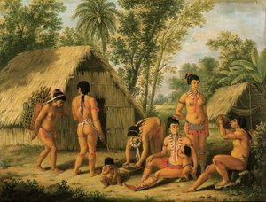 Uma família de Charaibes na ilha de São Vicente de Agostino Brunias