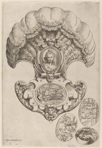 Um capacete em forma de leque de Agostino Carracci