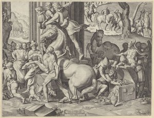 Adoração pelos reis (secção inferior direita) de Agostino Carracci