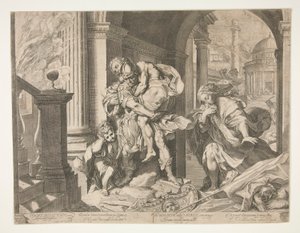 Enéias e sua família fugindo de Tróia de Agostino Carracci