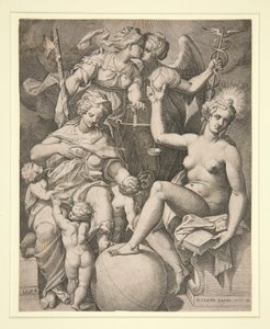 Caridade, Justiça, Verdade e Paz de Agostino Carracci