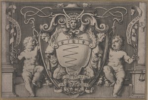 Brasão do Cardeal Filippo Sega de Agostino Carracci