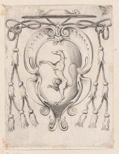 Brasão de um Cardeal da Família Sampieri, 1590-95. de Agostino Carracci