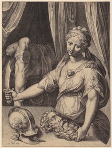 Judite com a cabeça de Holofernes de Agostino Carracci