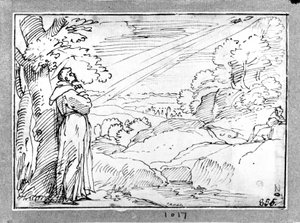 Paisagem com São Francisco de Agostino Carracci