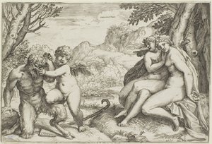 Amor conquista tudo de Agostino Carracci
