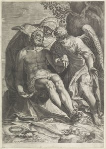 Maria com o Corpo de Cristo (Pietà) de Agostino Carracci