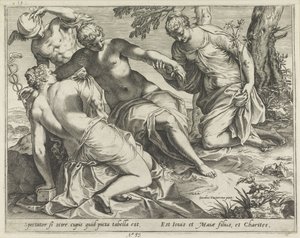 O Mercúrio e as Graças de Agostino Carracci