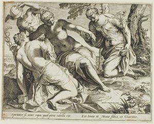 Mercúrio e as Graças de Agostino Carracci