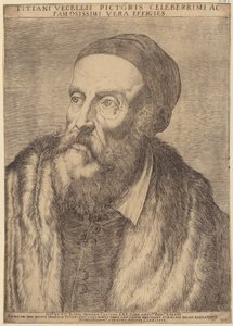 Retrato de Ticiano de Agostino Carracci