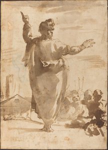 Pregação de São Paulo de Agostino Carracci
