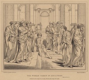 A mulher tomada em adultério, John de Agostino Carracci