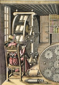 Mesa rotativa - De "Le Diverse et Artifiose Machine" de Agostino Ramelli (1531-1608) - Paris 1588