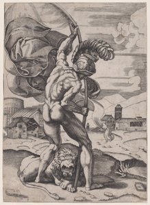 Homem com uma bandeira, ca. 1514-36.