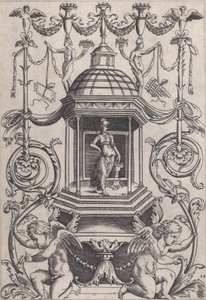 Painel Ornamental, ca. 1514-36. de Agostino Veneziano