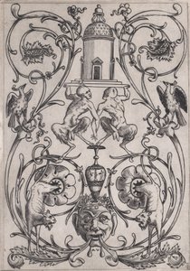 Painel Ornamental, ca. 1514-36. de Agostino Veneziano