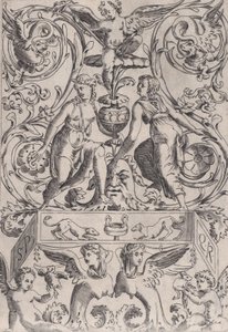 Painel Ornamental, ca. 1514-36. de Agostino Veneziano