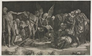 Esqueletos, também conhecido como Alegoria da Morte e Fama de Agostino Veneziano