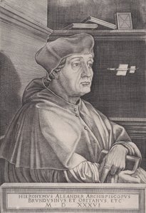 O Arcebispo de Brindisi, datado de 1536. de Agostino Veneziano