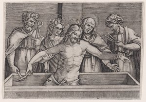 O sepultamento de Cristo, c. 1514-36. de Agostino Veneziano