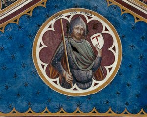 Lotharius, dux populi, detalhe do quarto vão do tecto (fresco) de Agostino di Marsiglio