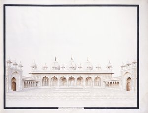 O Moti Musjid no Forte de Agra, c. 1815 (lápis ew - c)