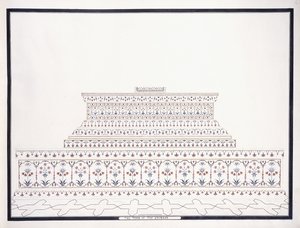 A Tumba do Imperador, c. 1815 de Agra School