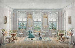 A Sala de Desenhos no Solar Gorki, 1831 de Agrafena Dmitrievna Blagovo
