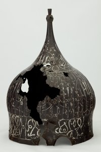 Capacete &39;turbante&39;, provavelmente do século 15 (aço, prata, ouro e ferro) de Ahmed Karahisari