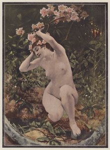 Dríade, ninfa de árvore da mitologia grega (lito colorido)
