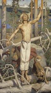 Amaldiçoando Kullervo de Akseli Gallen-Kallela