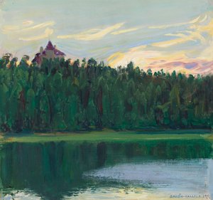 Paisagem junto ao lago de Akseli Gallen-Kallela