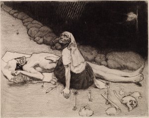 A mãe de Lemminkäinen de Akseli Gallen-Kallela