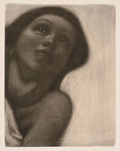 Mezzotinta (tema do fresco «A Primavera» do mausoléu Jusélius) de Akseli Gallen-Kallela