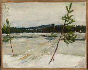 Caminho no gelo de Akseli Gallen-Kallela