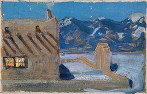 Casa em Taos ao luar de Akseli Gallen-Kallela