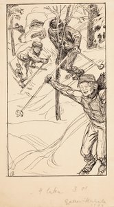 Os irmãos a esquiar de Akseli Gallen-Kallela