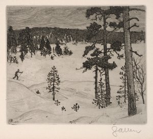 O véu sombrio do inverno de Akseli Gallen-Kallela