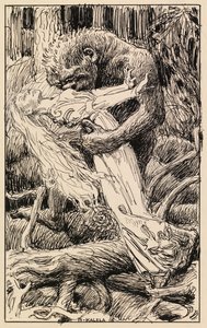 O monstro e a donzela de Akseli Gallen-Kallela