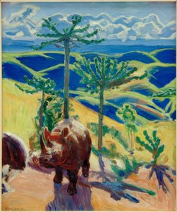 Árvores rinoceronte e eufórbio de Akseli Valdemar Gallen-Kallela
