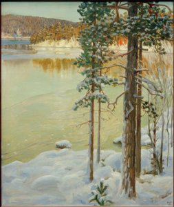 Zugesfrorener See, Ruovesi de Akseli Valdemar Gallen-Kallela