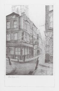 Vias de Londres: Bow Lane (litografia)