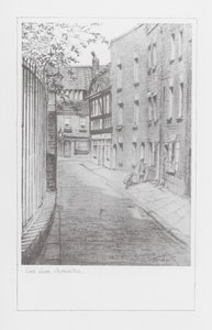 Vias de Londres: Cock Lane, Shoreditch (litografia) de Alan Stapleton