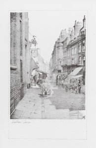 Vias de Londres: Leather Lane (litografia)
