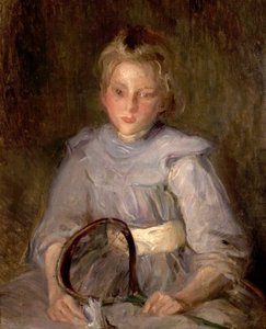 Uma menina com uma raquete de Albert de Belleroche